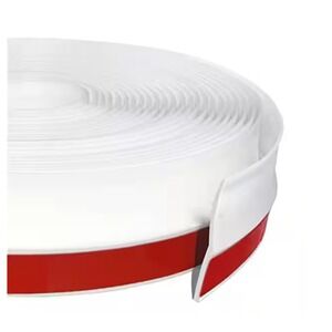 32.8 Ft.Garage Door Top and Side Seal Strip White